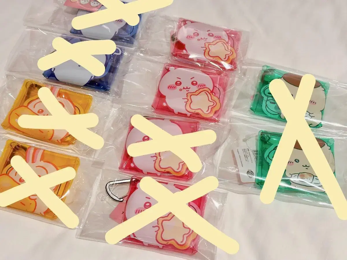 치이카와 신상 쿠리만쥬 하치와레 우사기 클리어 멀티 케이스 파우치 